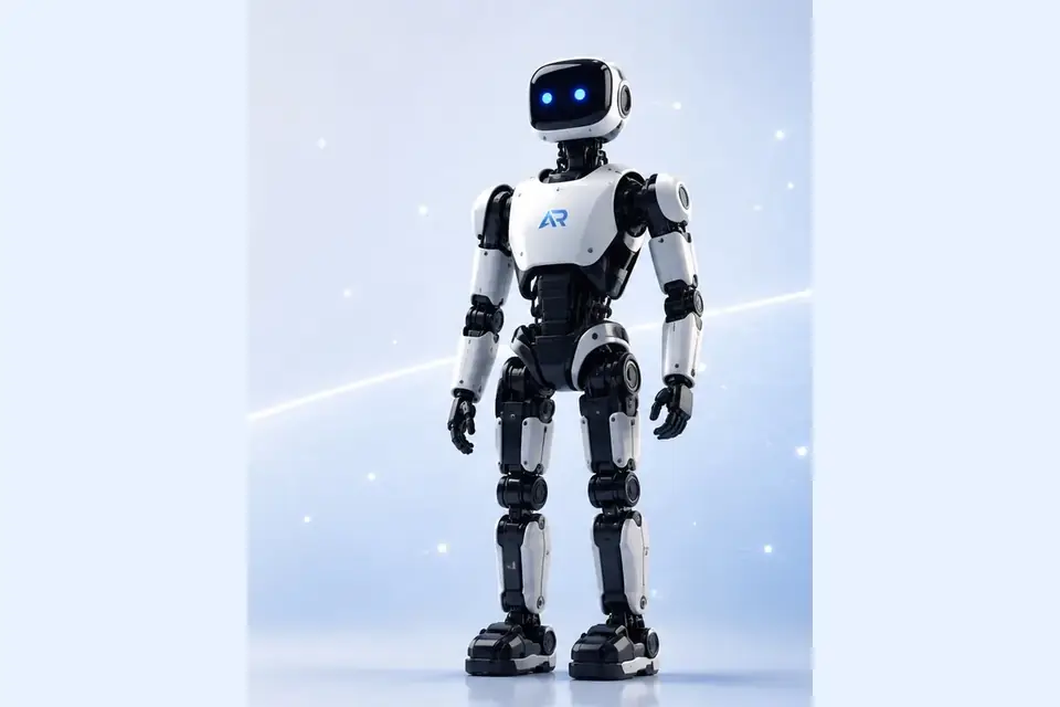 Concept render of a compact humanoid robot